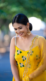 Mustard Butta AnarkaliKavya Gowda  (2)